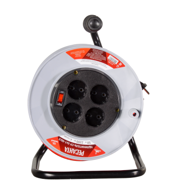 Удлинитель силовой на катушке Ресанта СУ-2х1-50/2 (с выкл., 4 розетки)-Tehinstrument