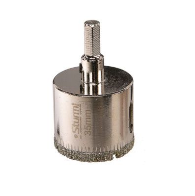 Коронка алмазн. По керам. Плитке и стеклу 35 х 55 мм с центрир. Сверл.  Sturm-Tehinstrument