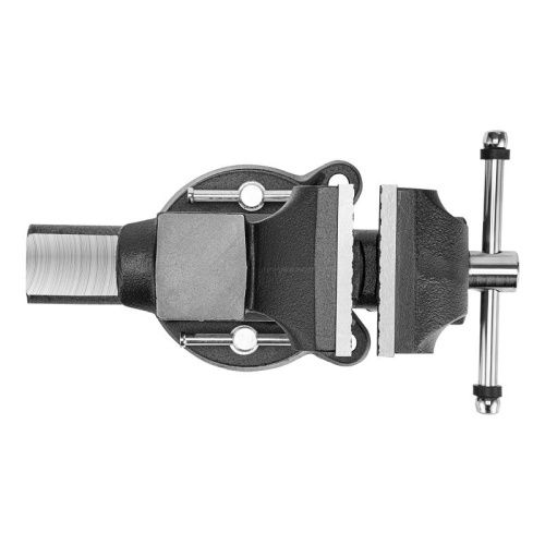 Тиски слесарные BVH-100, 100 мм, поворотные, стальная направляющая, с наковальней //Denzel-Tehinstrument