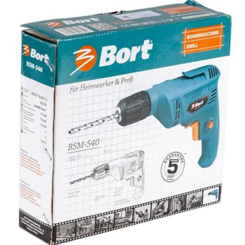 Электрическая дрель Bort BSM-540 (дрель-шуруповерт Борт 540), 98296556-Tehinstrument
