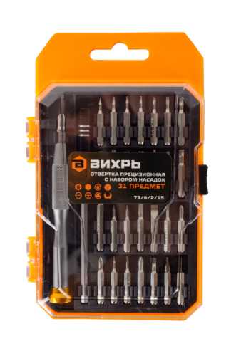 Отвертка Вихрь прецизионная с набором насадок, 31 предмет в кейсе-Tehinstrument