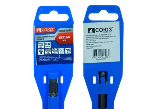 Бур SDS+ 10x160 мм с твердосплавной напайкой, СПИРАЛЬ S4 , Союз-Tehinstrument