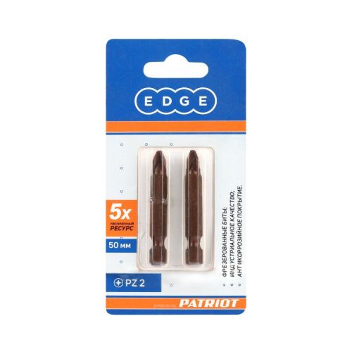 Бита PZ2, сталь S2, длина 50 мм, 2 шт., Patriot-Tehinstrument