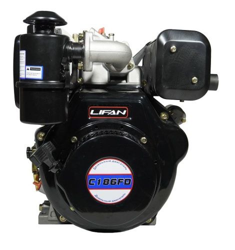 Двигатель Lifan Diesel 186FD, шлицевой вал, катушка 6 Ампер-Tehinstrument