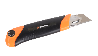 Нож с выдвижным лезвием 25 мм, двухкомпонентный корпус, винтовой фиксатор, Вихрь-Tehinstrument