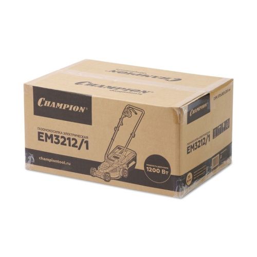 Газонокосилка эл. CHAMPION EM3212/1 (1,2 кВт пласт.травосб. 30л ширина 320мм 30-70мм, 7,1кг)-Tehinstrument