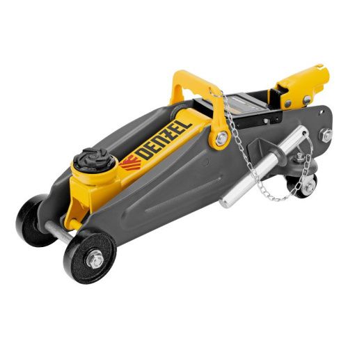 Домкрат гидравлический подкатной с фиксатором, 2 т, 130-330 мм Denzel-Tehinstrument