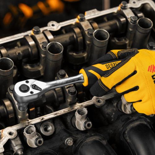 Ключ-трещотка 3/8", 90 зубьев, с быстрым сбросом, CrV Denzel-Tehinstrument