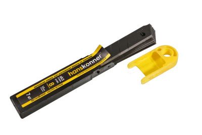 Лезвия 18мм, 7шт, оксидированные, SK2 сталь, толщина 1.0мм, Hanskonner-Tehinstrument