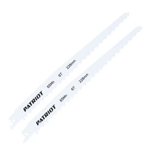 Полотно пильное по дереву для сабельной пилы (228х19х1.27 мм, 6T, 2 шт.), Patriot-Tehinstrument