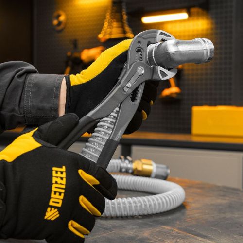 Клещи переставные, кнопочный механизм, обливные рукоятки, 300 мм Denzel-Tehinstrument