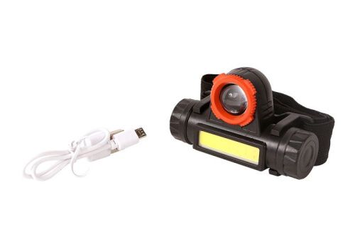 Фонарь налобный аккумуляторный 140лм, COB и XPE светодиоды, зум,  Sturm-Tehinstrument