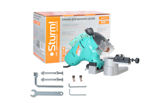 Станок для заточки пильных цепей BG60016  Sturm 160Вт, круг 100*3,5, литое основание-Tehinstrument