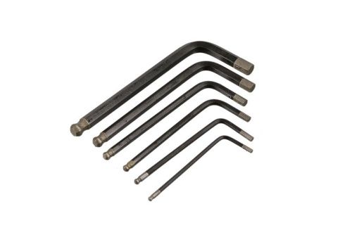 Набор шестигранных ключей с шаром, 1, 5-10 мм, 9 шт, S2, короткие, Hanskonner-Tehinstrument