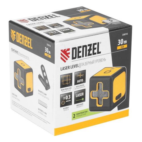 Лазерный уровень DQB, 30 м, зеленый луч, батарейки, сумка Denzel-Tehinstrument