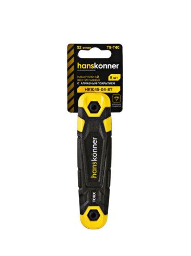 Набор ключей TORX, 8шт, T9-T40, S2, Hanskonner-Tehinstrument