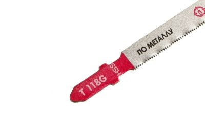 Пилки для лобзика по металлу T118G, 2 шт, 76х50мм, шаг зуба 0,8мм, тонкий прямой рез, HSS, БОЕКОМПЛЕКТ-Tehinstrument