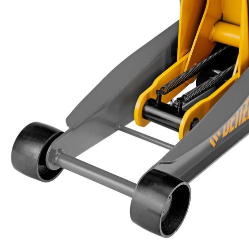 Домкрат гидравлический подкатной, 3 т, 125-470 мм, быстрый подъем, проф. Denzel-Tehinstrument