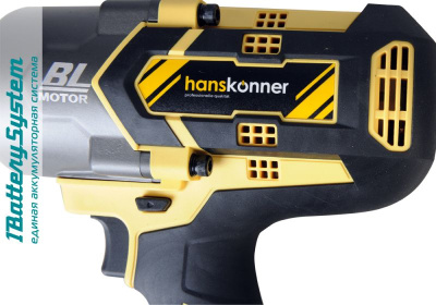 Аккумуляторный ударный гайковерт Hanskonner HCD18100S 1BatterySystem-Tehinstrument