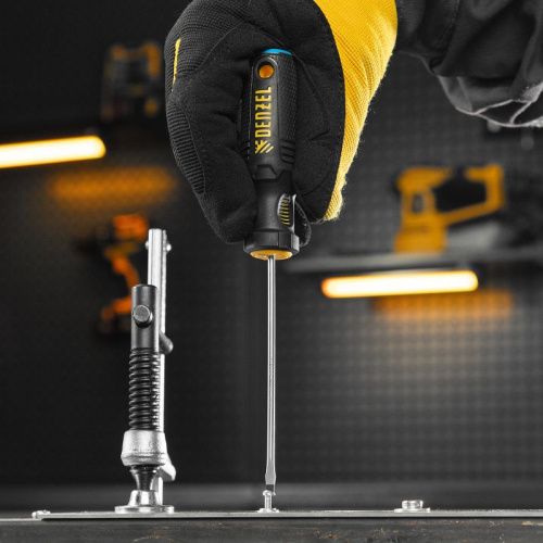 Отвертка, SL3х100 мм, S2, 3к рукоятка Denzel-Tehinstrument