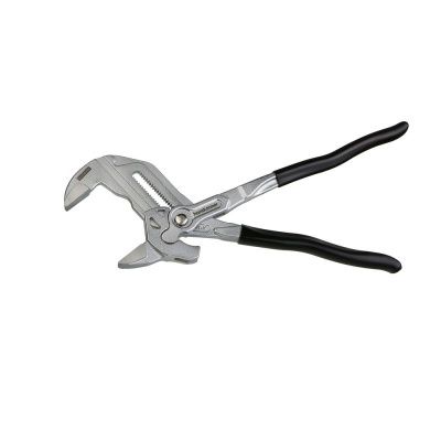 Клещи-переставные, 300мм, кнопочный шарнир, без засечек на губках, Hanskonner-Tehinstrument