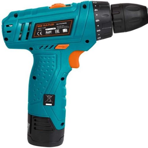 Аккумуляторный шуруповерт Bort BAB-10,8-Px2D (дрель-шуруповерт Борт 10,8-2), 91270948-Tehinstrument