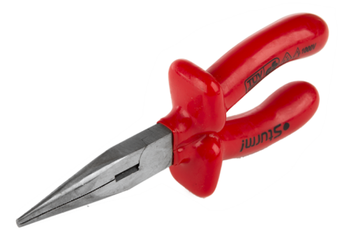 Тонкогубцы, 150мм, диэлектрические рукоятки,  Sturm-Tehinstrument