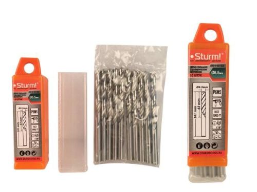 Сверло по металлу  Sturm 6,5х101 мм, сталь HSS, упаковка 10 шт-Tehinstrument