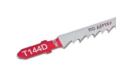 Пилки для лобзика по дереву T144D, 5 шт, 100х74мм, шаг зуба 4мм, быстрый прямой рез, HCS, БОЕКОМПЛЕКТ-Tehinstrument