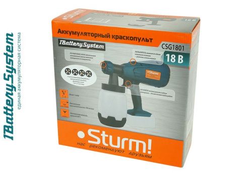 Аккумуляторный краскопульт  Sturm CSG1801 1BatterySystem-Tehinstrument