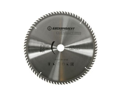 Пильный диск по дереву 305x30мм, 80 зубьев, БОЕКОМПЛЕКТ-Tehinstrument