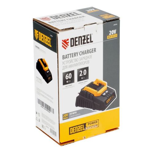 Устройство зарядное для аккумуляторов Denzel BCH-20-2.0, Li-Ion, 20 В, 2,0 А-Tehinstrument