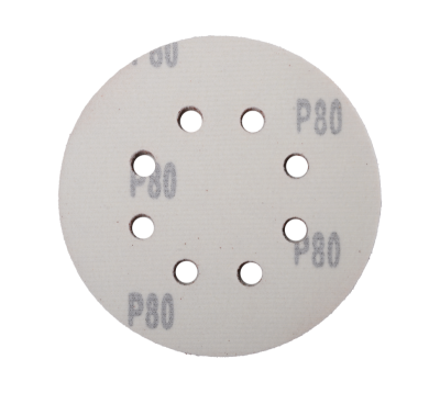Круги шлифовальные на липучке 125мм, P80, 8 отв. (5 шт) Вихрь-Tehinstrument