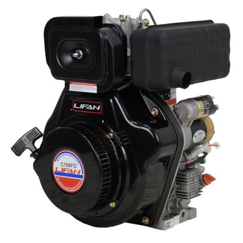 Двигатель Lifan Diesel 188FD, конусный вал, катушка 6 Ампер-Tehinstrument