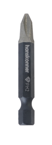 Биты PH2x50мм, сталь S2, Diamond, 2шт,Hanskonner-Tehinstrument