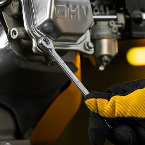 Набор ключей комбинированных трещоточных 6-17 мм, 6 шт., CrV, матовый хром Denzel-Tehinstrument