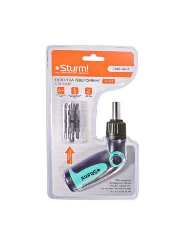 Отвертка реверсивная, 14 в 1, CrV  Sturm-Tehinstrument