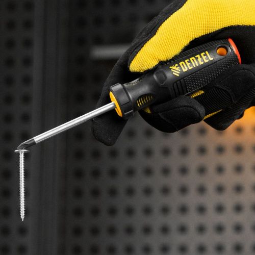 Отвертка, PH1х75 мм, S2, 3к рукоятка Denzel-Tehinstrument