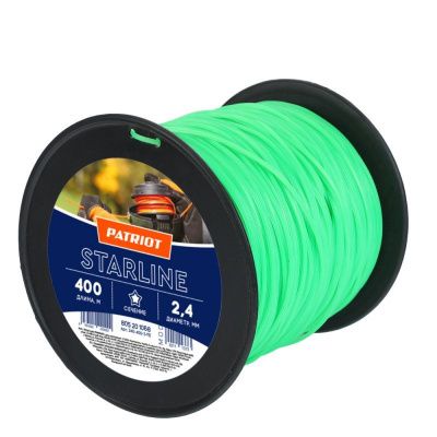 Леска Starline D 2,4 мм L 400 м (звезда, зеленая), Patriot-Tehinstrument