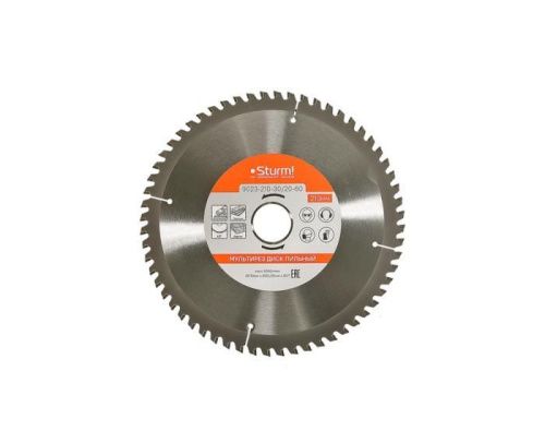 Пильный диск, размер 210x30/20x60 зубьев Мульти рез  Sturm-Tehinstrument