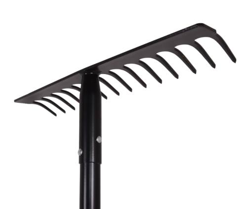 Грабли прямые Вихрь 14 зубьев, сталь, с металлическим черенком-Tehinstrument