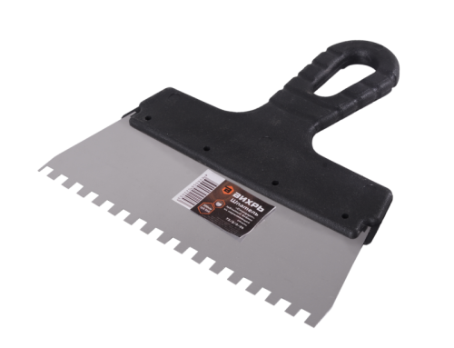Шпатель ВИХРЬ 6х6 мм, зубчатый, нержавейка, пластик, 200мм-Tehinstrument