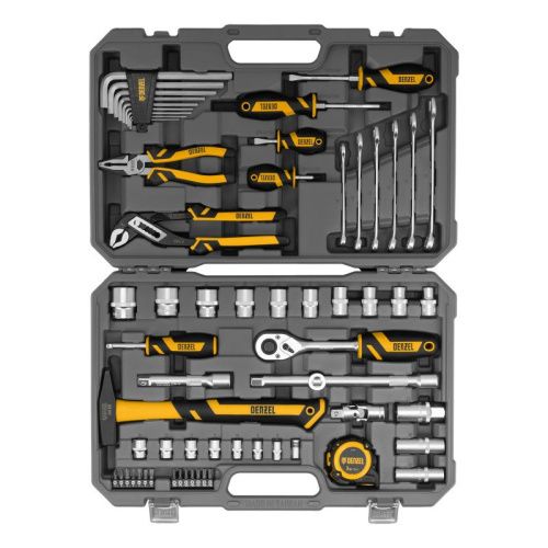 Набор инструментов 64 предмета Denzel, пластиковый кейс-Tehinstrument