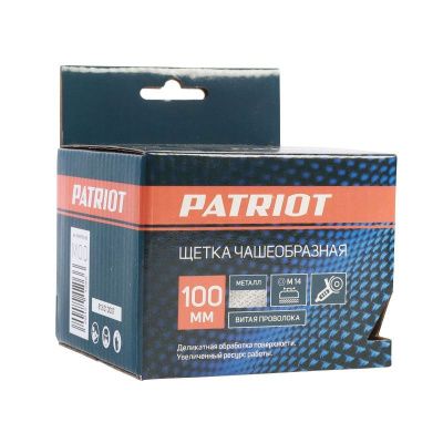 Щетка чашеобразная витая (100 мм, М14), Patriot-Tehinstrument