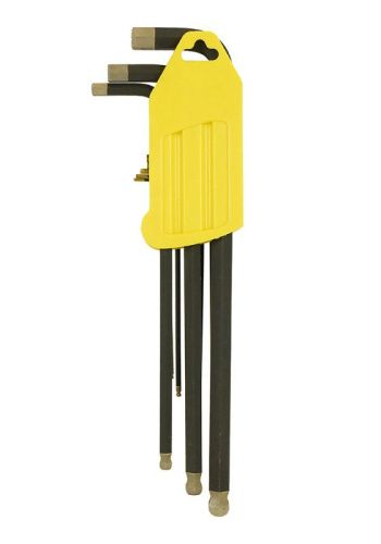 Набор шестигранных ключей с шаром, 1, 5-10 мм, 9 шт, S2, экстра-длинные, Hanskonner-Tehinstrument