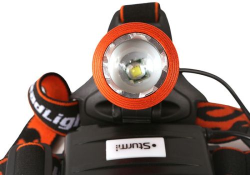 Фонарь налобный аккумуляторный 200лм, T6 светодиод, зум, 3 режима,  Sturm-Tehinstrument