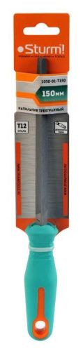 Напильник треxгранный 150 мм, двойная насечка, противоскользящая рукоятка  Sturm-Tehinstrument