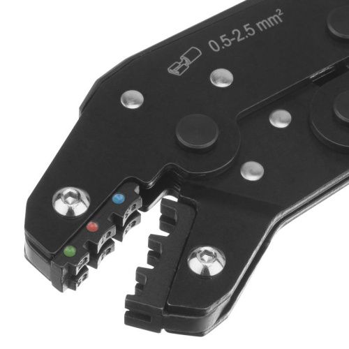 Клещи для обжима изолир. наконечников НКИ и НВИ, разъемов РПИ, гильз ГСИ, 0,5 - 2,5 мм2 Denzel-Tehinstrument