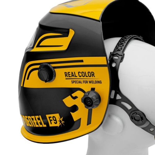Щиток защитный лицевой (маска сварщика) F9, см. окно 100x60, Real Color, DIN 4-8/9-13// Denzel-Tehinstrument