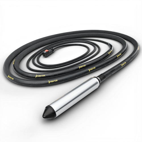 Высокочастотный глубинный вибратор без встроенного преобразователя 7 м Vektor EL 63-Tehinstrument